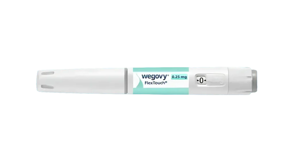 A Wegovy semaglutide auto-injector pen.